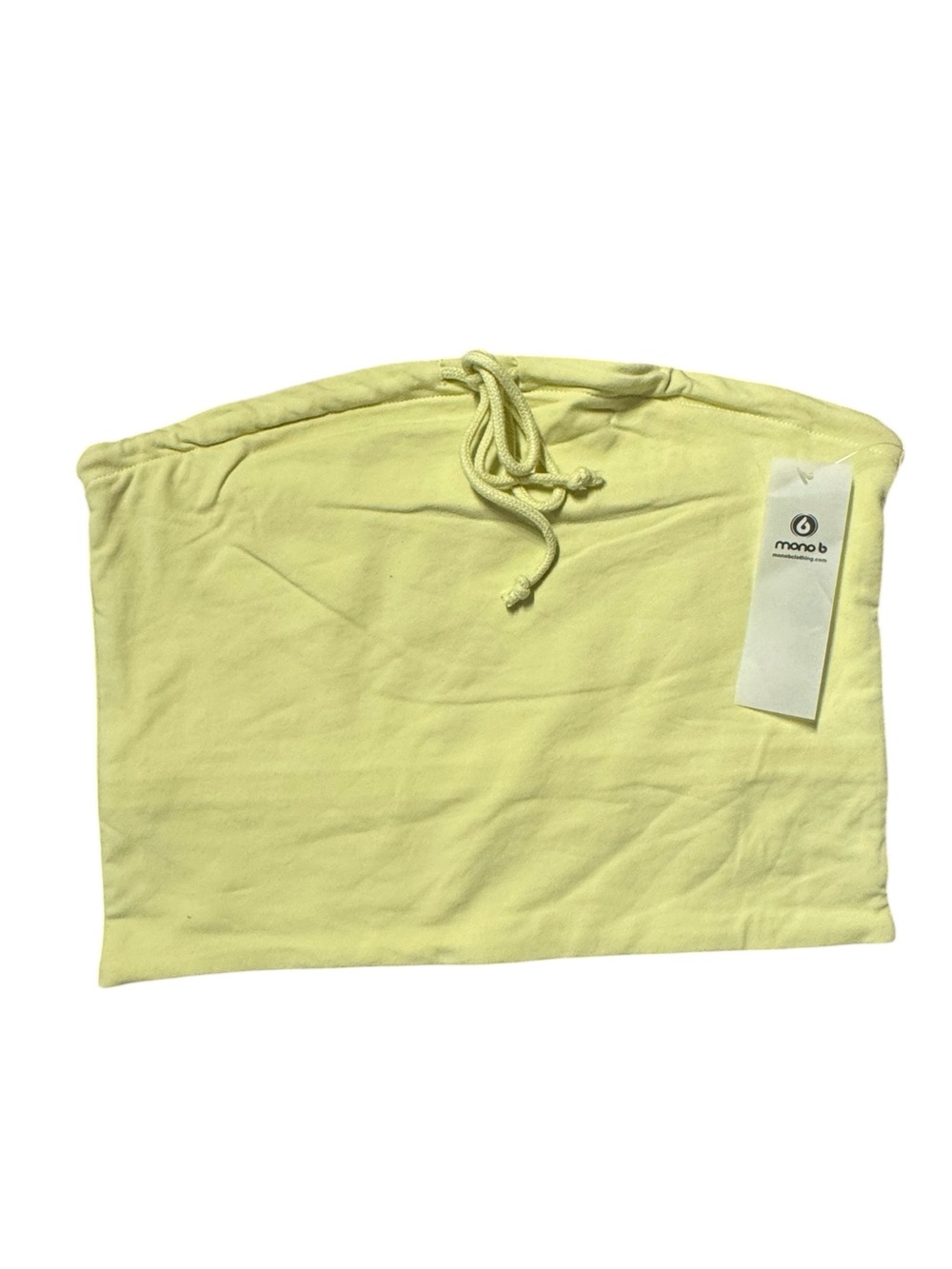 Mono B Lemon Drawstring‎ Tube Crop Top